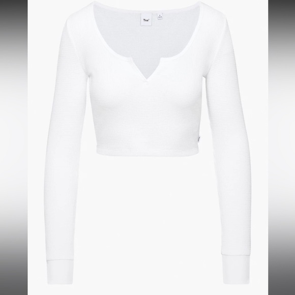 TNA Tops - TNA Long Sleeve Crop Waffle Top